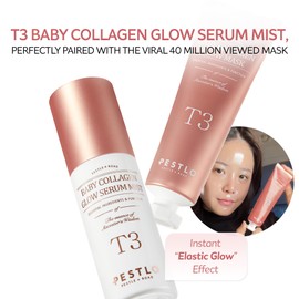 PESTLO T3 Baby Collagen Glow Serum Mist for All Skin Types with Vegan Collagen and Elastic Glow-Boosting Ingredients, 1.69 Fl Oz (50ml)
