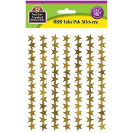 Teacher Created Resources Gold Foil Star Stickers Valu-Pak