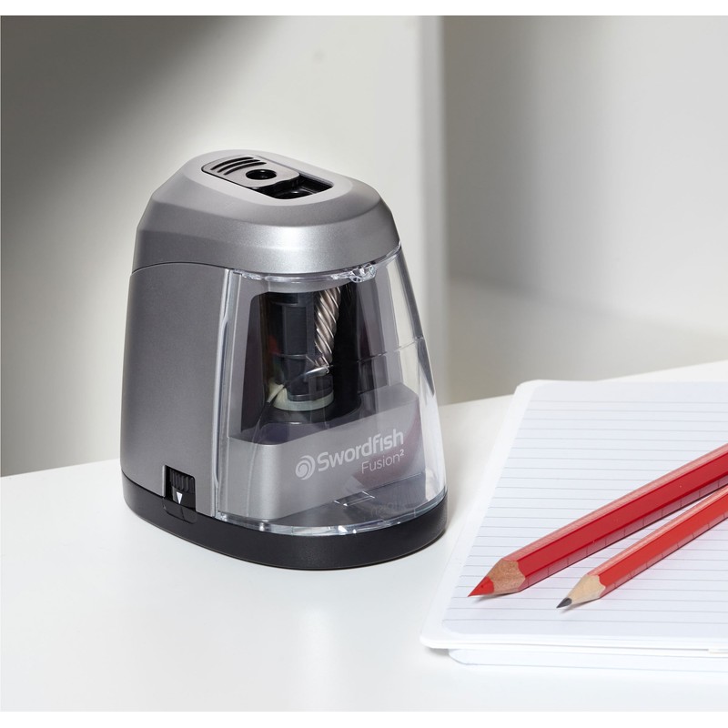 Swordfish ‘Fusion²’ Dual Power Double-Hole Pencil Sharpener with Pencil Point