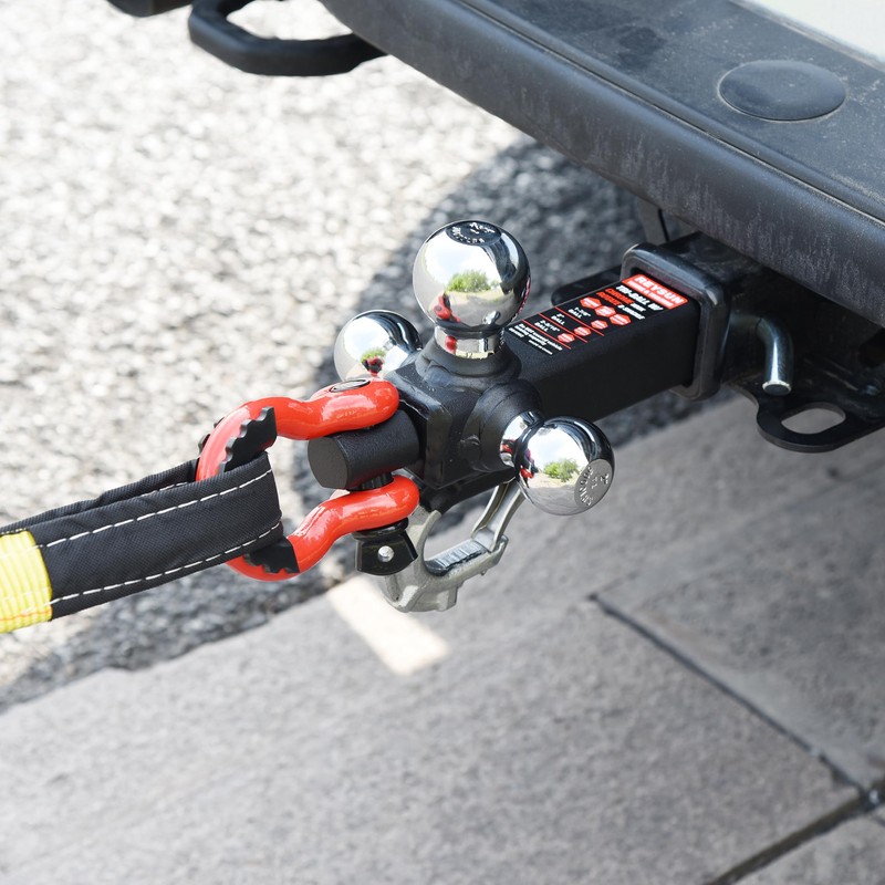 REYSUN Trailer Hitch Tri-Ball Hitch with Rotatoble Tow Shackle and