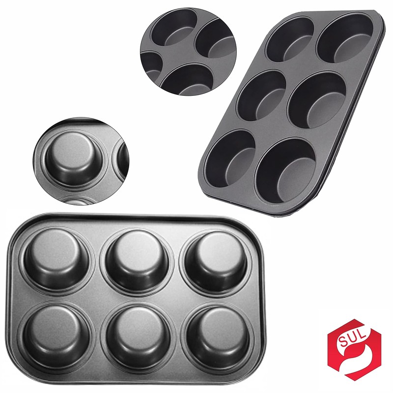 SUL Non Stick Muffin Trays Baking Moulds, Cupcake Tray for