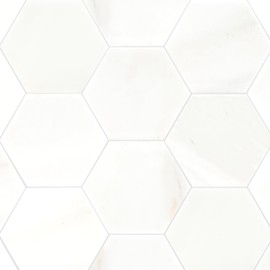 MSI Greecian White 8 in. x 9 in. Hexagon Honed Marble Mosaic Tile for Kitchen, Floor, Wall, Bathroom
