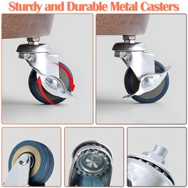 RIAMTGCX Rolling Plant Caddy Dolly with Wheels, 18" Heavy Duty Plant Stand on Casters for Planters, Wheeled Plant Roller Base for Indoor Outdoor Flower Pot, Bronze, 1 Pack