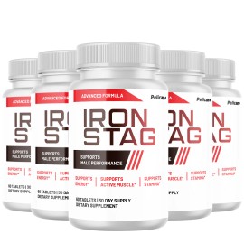 Pelican Vitamins Iron Stag- Men's Health & Bodybuilding- 5 Bottles- 300 Tablets
