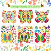 HOWAF 24 Pieces Spring Butterflies Craft Stickers Make Your Own