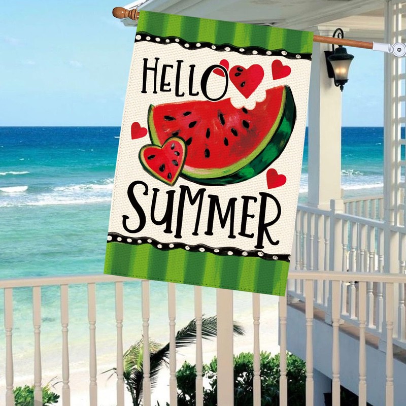 Tikeciti Hello Summer Watermelon Welcome Garden Flag 28 x 40