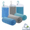 CALLYSONIC Pack of 3 Microfibre Towels, 90 x 30 cm Cooling Towel, Quick-Drying Towel Cooling for Sports, Gym, Yoga, Pilates, Golf, Camping, Running (N)