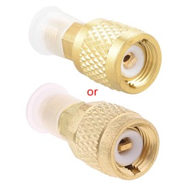 huwvqci New R410a Brass Adapter Joints 1/4" Male to 5/16" Female Charging Hose to Pump