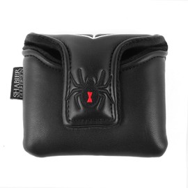 Outdoor Leisure Golf Mallet Putter Cover Headcover Spider Embroidery PU Leather Magnet Closure （Black）