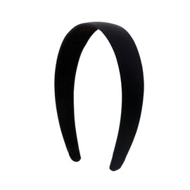 1 Inch Satin Hard Headband Black Headband for Women