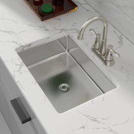 Sarlai Stainless Steel Bathroom Sink Undermount - 20"x14" Vessel Sink Stainless Steel Rectangle Undermount Bathroom Vanity Lavatory Restroom Bathroom Vessel Sink Basin