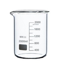 Rocwing Boro 3.3 Glass Graduated Measuring Beaker for Lab or Kitchen (2000ml)