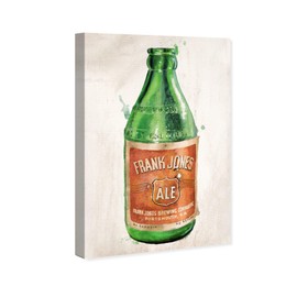 Wynwood Studio Drinks and Spirits Wall Art Canvas Prints 'Frank Jones Ale' Beer Home Décor, 16" x 24", Green, Brown
