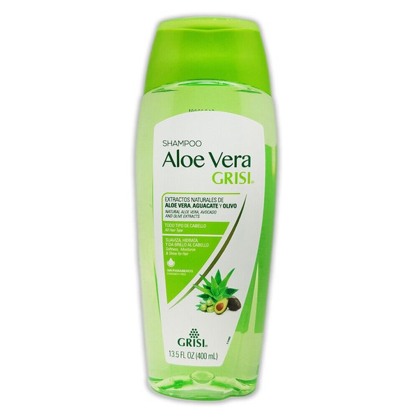 Grisi Aloe Vera & Avocado Hydrating Shampoo. Natural & Paraben Free. 13.5 fl.oz