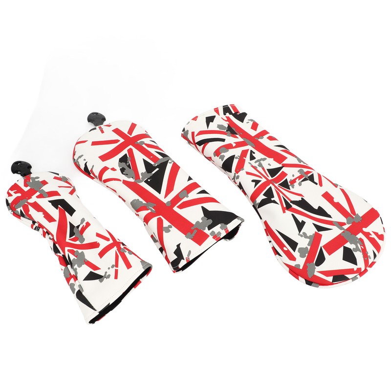 3Pcs Golf Club Head Cover Oxford Cloth British Flag Golf