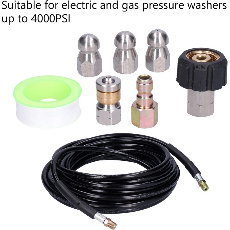 Drain Cleaning Hose Sewer Jetter Kit, 10 Meter High -