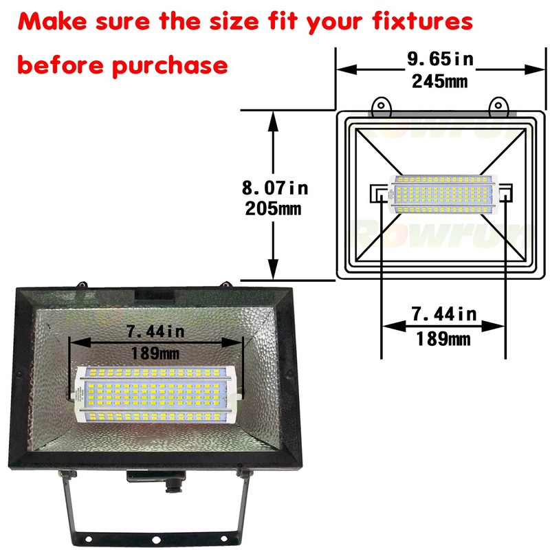 R7S LED 189mm 50W Non Dimmable Daylight White 6000K Type