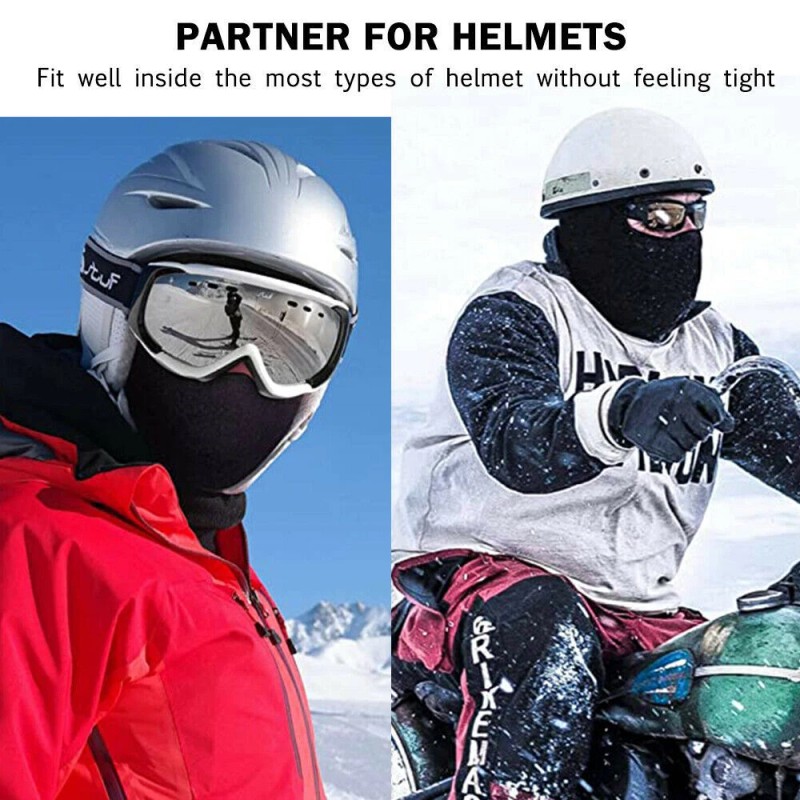 Unbranded Winter Windproof Fleece Ski Full Face Mask Neck Warm