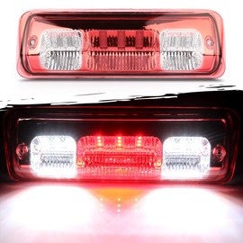AQEEI High Mount Stop Light Led 3rd Brake Light Fit For Ford For Explorer Sport Trac 2007-2010 For Ford For F-150 2004-2008 For Ford For Lobo 2004-2008 For Lincoln Mark LT Chrome+Red Clear Lens