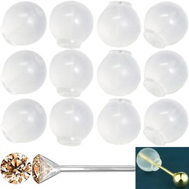 2pcs Comfort Earring Back Fit with All Type of Earrings (Clear)