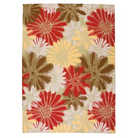 Nourison Home & Garden Green Multicolor Floral Indoor/Outdoor Area Rug (7’9” x 10’10”)