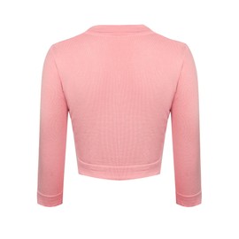 Gyabnw Bolero Women's 3/4 Sleeve Jacket Elegant Women's Cardigan Short Tops Jacket Tops, A-Pink