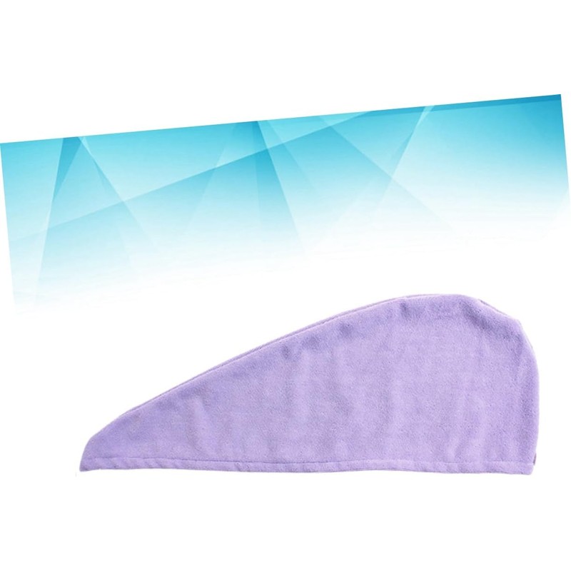 Toalla Microfibra Gorro para Secar El Cabello 70g Morado Fácil