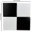 Tenedos HTC332 Matte Black and White Porcelain Tile – 8x8