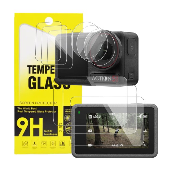 Screen Protector for DJI Osmo Action 5 Pro, KZIOACSH [3+3+3
