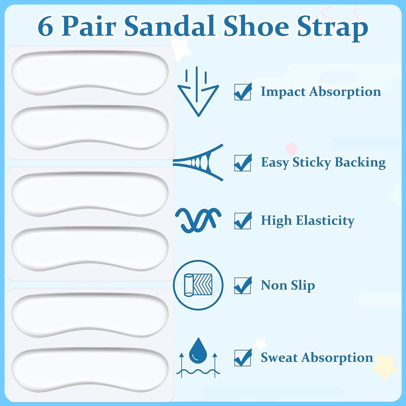 Cutecrop 6 Pair Sandal Shoe Strap Extender Heel Sandal Strap