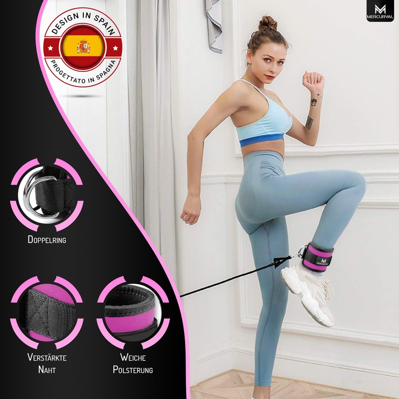 MERCURYAL Pack of 2 Foot Loops, Cable Pull, Kickbacks Foot