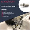 M12x1.0 to 3AN Fitting - Metric Straight Adapter For Brake