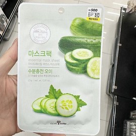 Olive Farm Essential Mask Cucumber 1004147 / 올리브팜 에센셜 마스크 오이 1004147