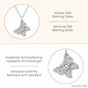 Monkimau Women's Necklace with Butterfly Pendant Made of 925 Sterling