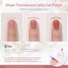 GAOY 15 Pcs Jelly Gel Nail Polish Kit, Sheer Nude