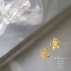 Noelmarket 925 Silver Earrings, Hypoallergenic, Women's, Clover, Quatrefoil Flowers, Stylish,