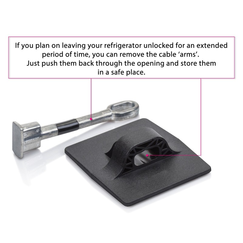 2-Pack Refrigerator Lock (2-Pack, Black with Keyed Padlock)