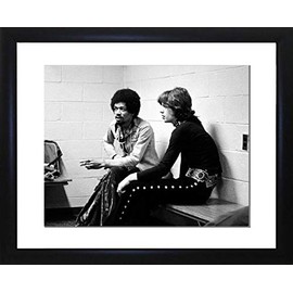 Picture Favourites Jimi Hendrix with Mick Jagger Framed Photo