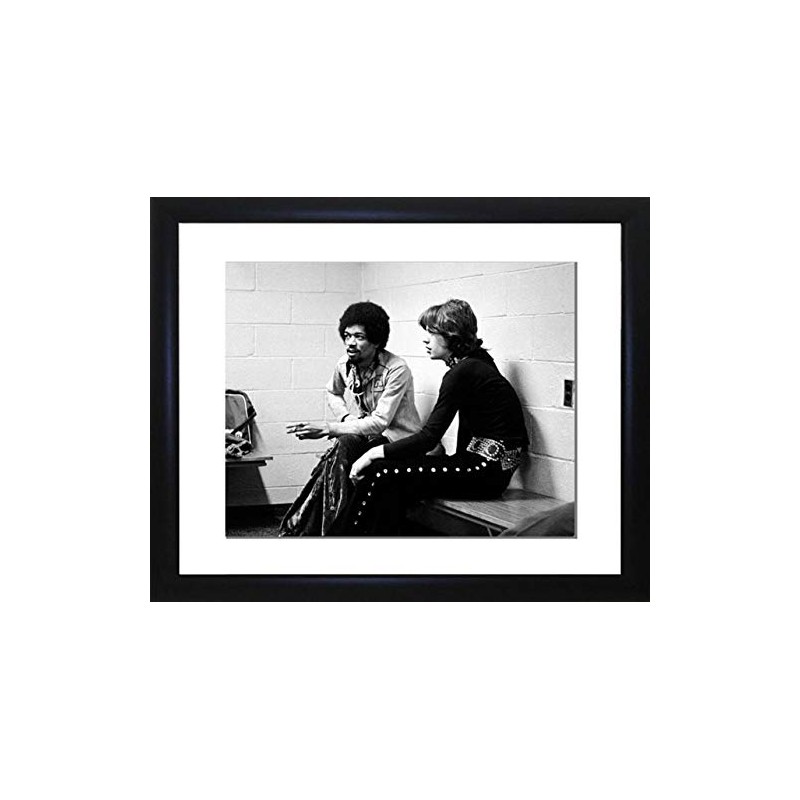Picture Favourites Jimi Hendrix with Mick Jagger Framed Photo