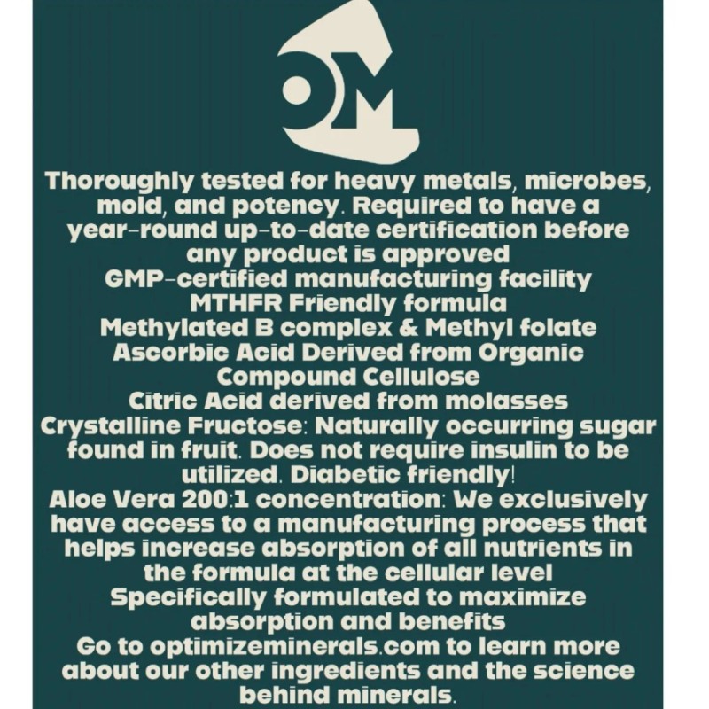 Optimize Minerals Multi - Mineral Daily Powder - Gluten Free,