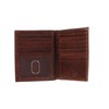 CTM Men's Oil Pull Up Leather Hipster Bifold Wallet, Brown