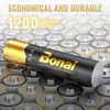 BONAI Gold Top Rechargeable AAA Batteries 12 Count, Upgrade High-Performance