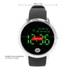Men Digital Watch Round Color Screen Waterproof Backlit Ultra Thin