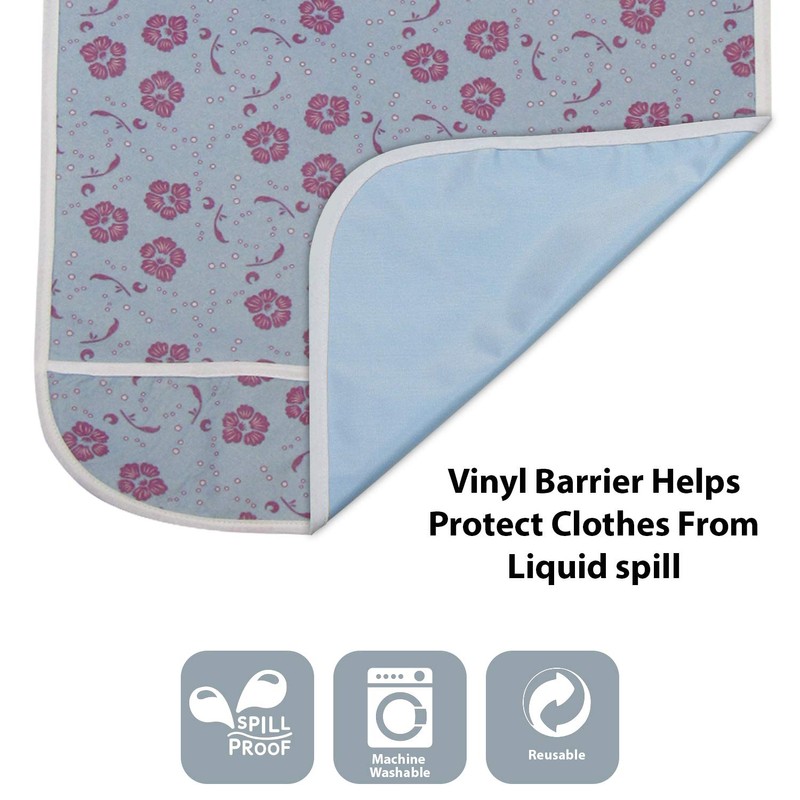 Personal Touch Ladies Adult Bib with Crumb Catcher Velcro Closure