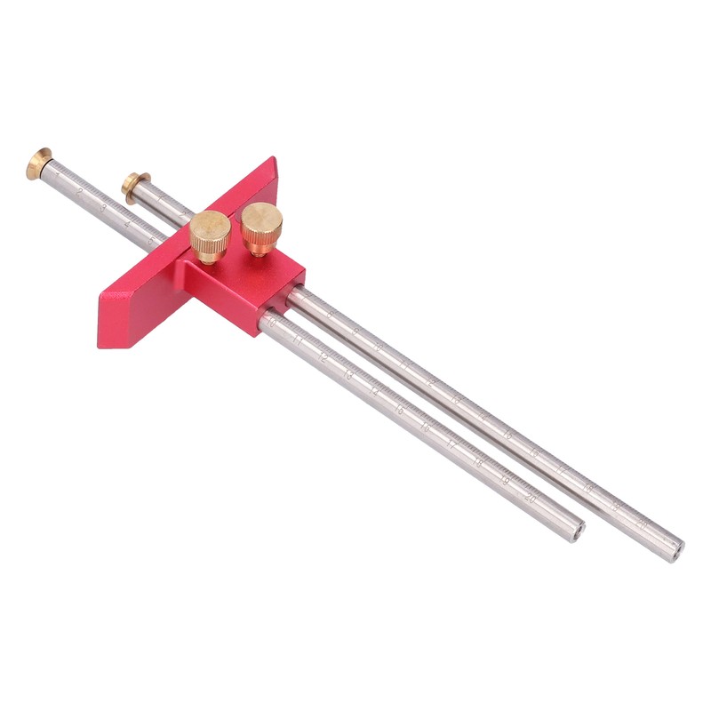 Woodworking Marking Gauge 20cm Clear Scale Double Head Scriber Ruler
