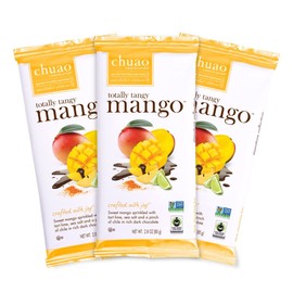 Chuao Chocolatier Totally Tangy Mango Chocolate Bars | Gourmet Artisan European No Preservatives | For Gift Baskets, Christmas, Gifts for Women, Men, Birthday, Care Package | 3 Pack