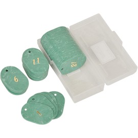 Marble Number Tags (Green, #1-50) Small Banknotes