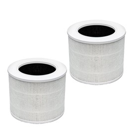 Replacement Filter for LEVOIT Core Mini | Core Mini-RF 3-in-1 HEPA Activated Carbon Filter Compatible with LEVOIT Core Mini Air Purifier - Pack of 2, White