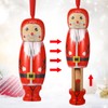 Shellwei 2 Pcs Christmas Santa Granny Claus Pendant Funny Wooden