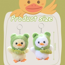 Duck Plush Keychain, 2 Pcs Duck Keyring, Stuffed Cute Keyring Charm, Cute Yellow Duck Plush Decoration Keyring Stuffed Toys for kids and adult Bag, Purse Wallet Birthday Party Favors Pendant Gift